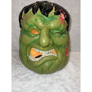 Vintage 1996 Halloween Matrix FRANKENSTEIN Monster Light Up Foam Blow Mold Head